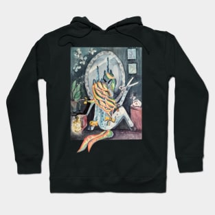 unicorn at the mirror Hoodie